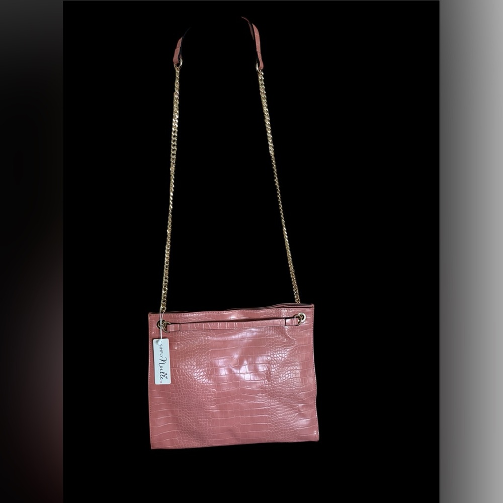 Simply Noelle Blush Croc-Embossed Chain Shoulder Bag – NWT